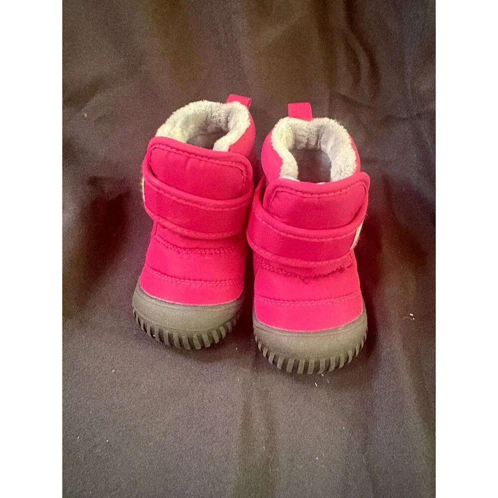 Jan and Jul baby girl size 4 wildberry pink winter snow insulated boots